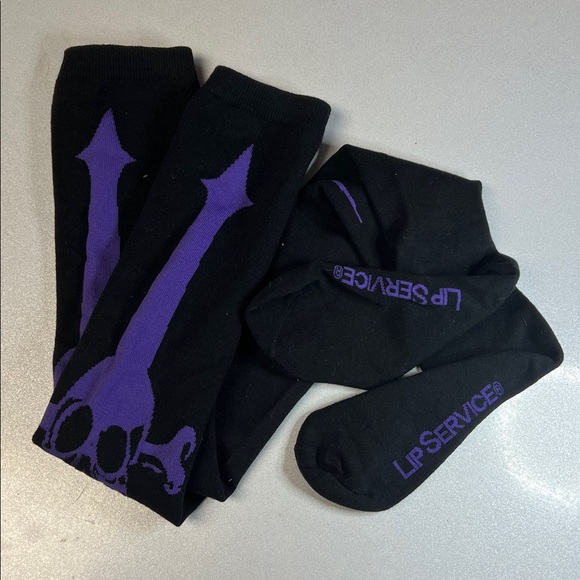 Lip Service Dagger Over-Knee Socks. O/S NWOT - Picture 4 of 10